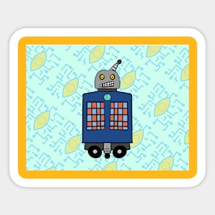 September Rolling Robot Sticker